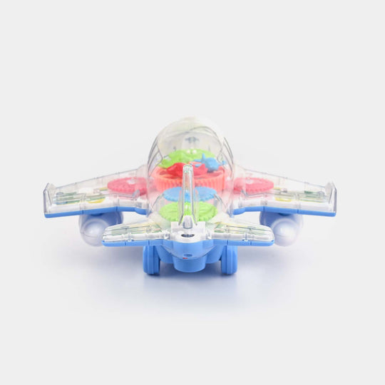 Electric Gear Plane With Light Music Toy For Kids