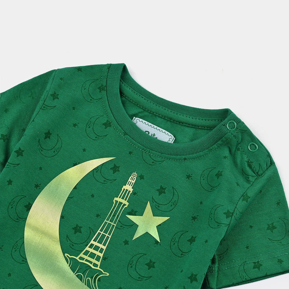 Infant Boys Poly Cotton Jersey T-Shirt SITARO SE AAGE-Joly Green