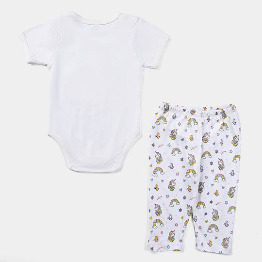 Infant Girls Cotton Interlock 6 Piece Set-(Romper/Cap/Bib/Socks/WashClothe/Pajama)-mIX