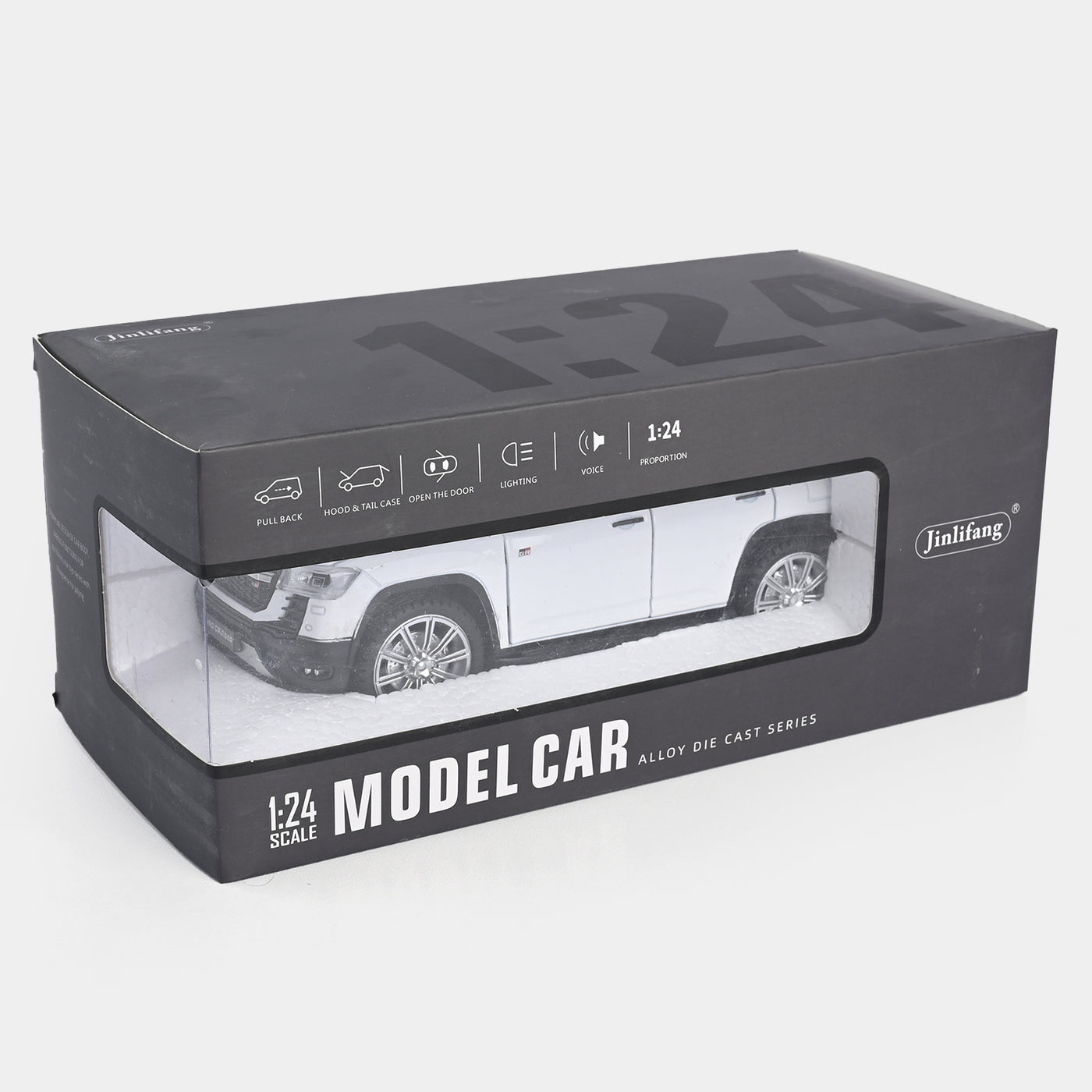 DIE-CAST MODEL PULLBACK CAR WITH LIGHT MUSIC
