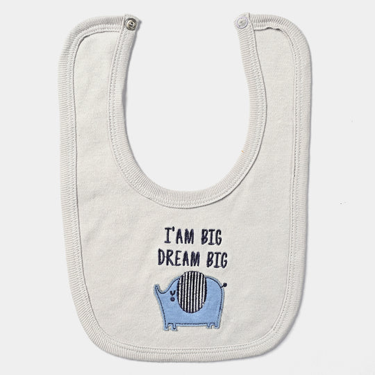 Pack OF 3 Baby Cotton Interlock Bibs Set Elephants-mIX