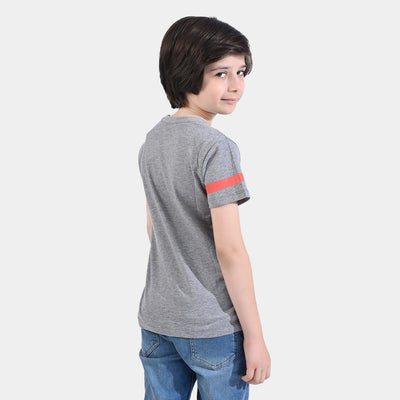 Boys Cotton Jersey T-Shirt H/S Character-Grey