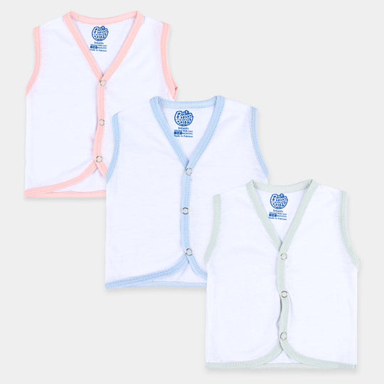 Pack Of 3 Infant Unisex Sando Vest-White