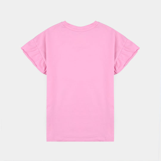 Girls Lycra Jersey T-Shirt H/S JASMINE-Hot Pink