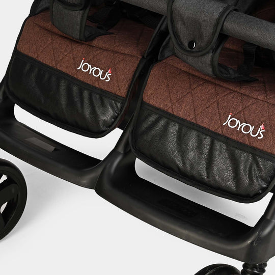Twins Stroller Side by Side Joyous | JY212 Brown