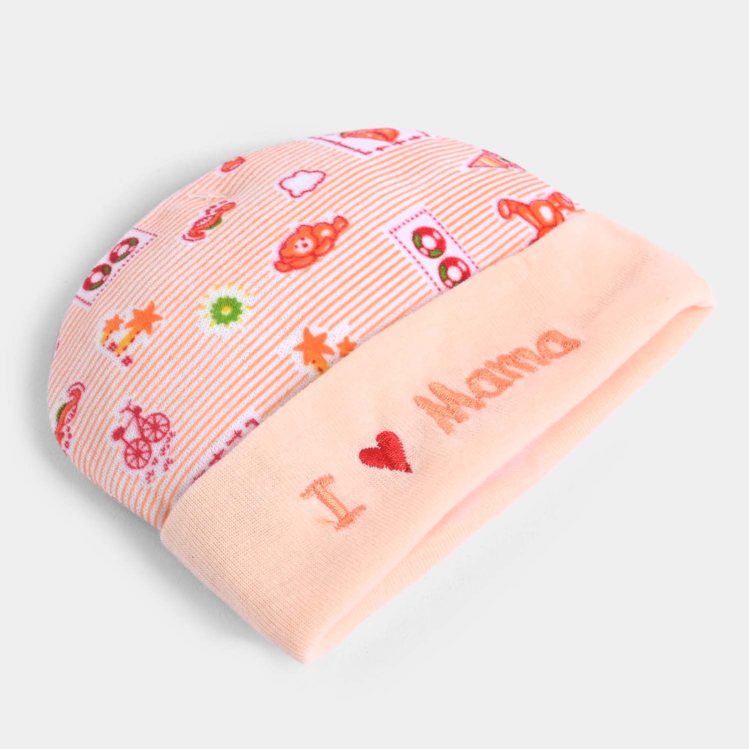 New Born Blended Caps MA SHA ALLAH Peach main image 1