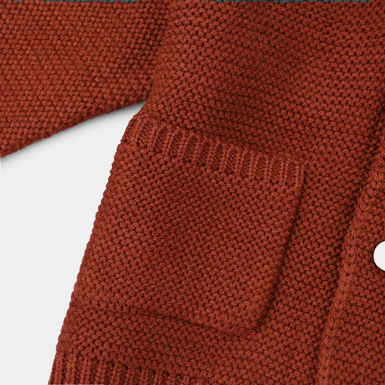 Infant Boys Acrylic Suit-Rust