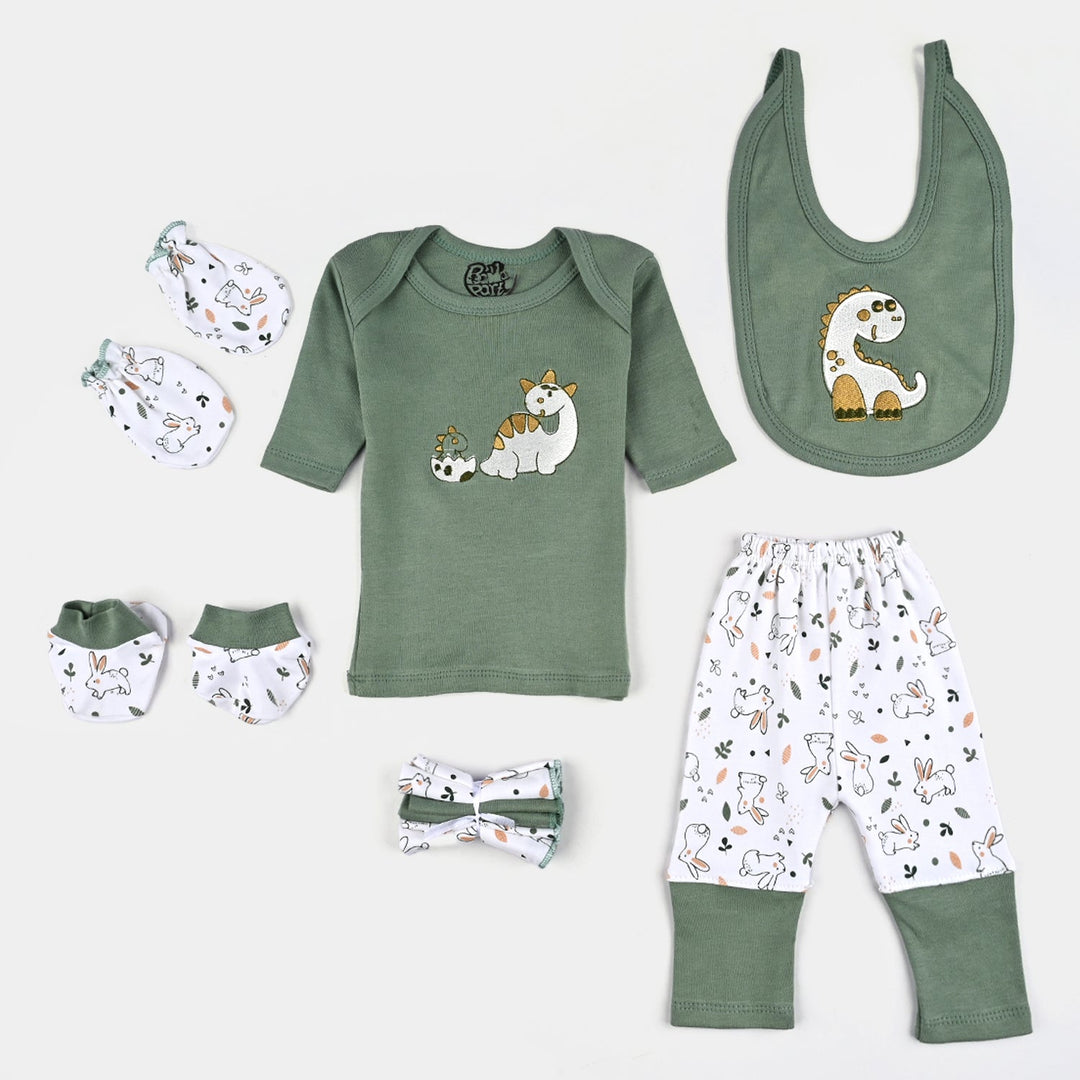 8PCs Infant Baby Gift Set Skin Dinosaur-Green