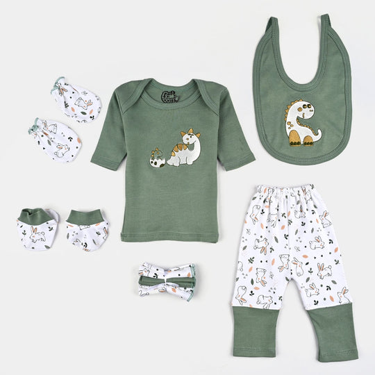 8PCs Infant Baby Gift Set Skin Dinosaur-Green