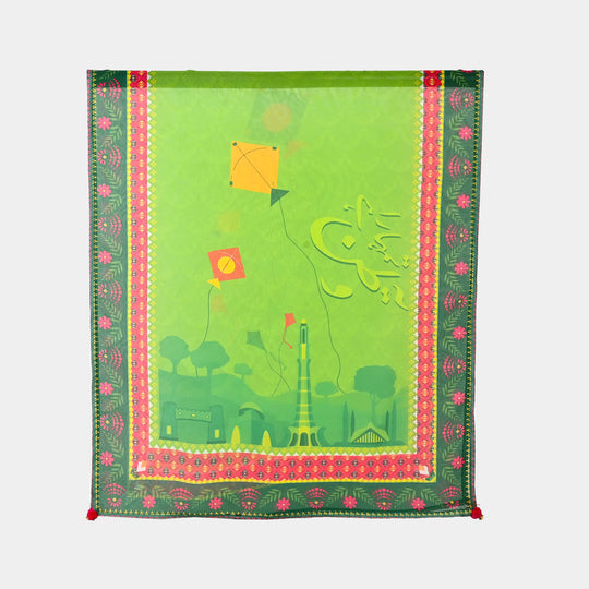Girls Chiffon Dupatta Hamara Pakistan-GREEN