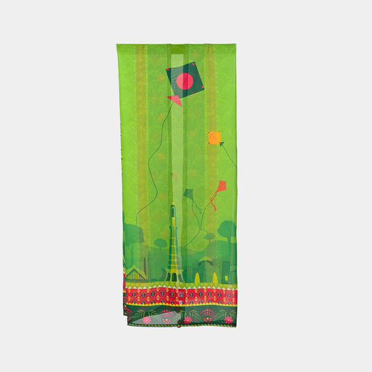 Girls Chiffon Dupatta Hamara Pakistan-GREEN