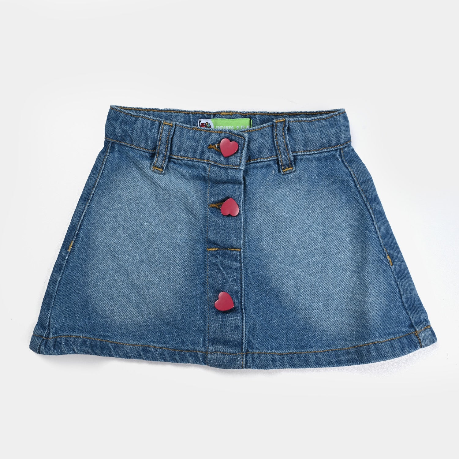 Infant Girls Denim Skirts Heart Button L. Blue Price in Pakistan Bachaa Party