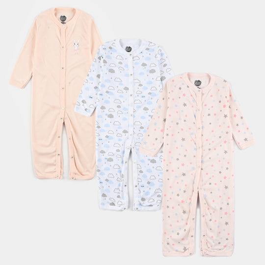 Pack Of 3 Infant Baby Unisex Cotton Romper Set