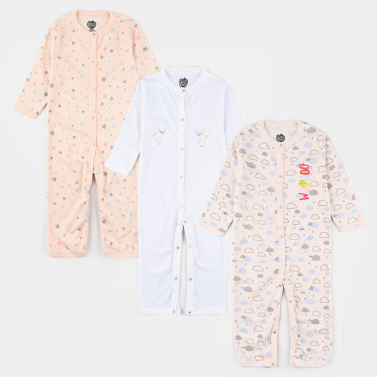 Pack Of 3 Infant Baby Unisex Cotton Romper Set