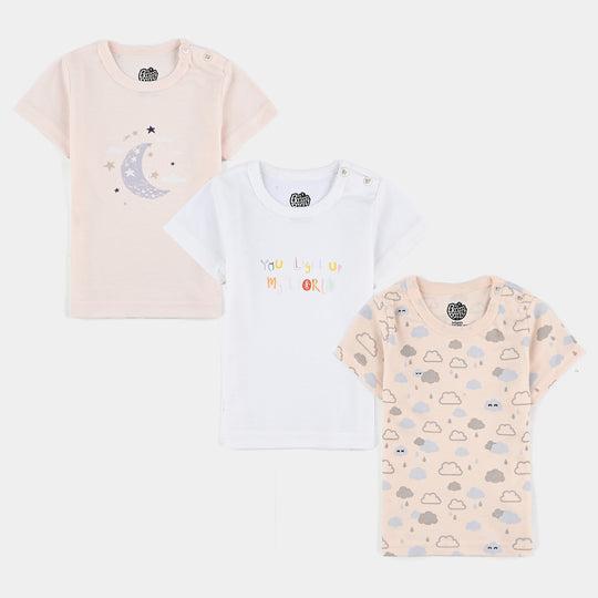 Pack Of 3 Infant Unisex Cotton Short Sleeves T-Shirt Set