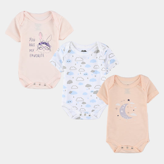 Pack OF 3 Infant Unisex Short Sleeves Romper/Bodysuit Set