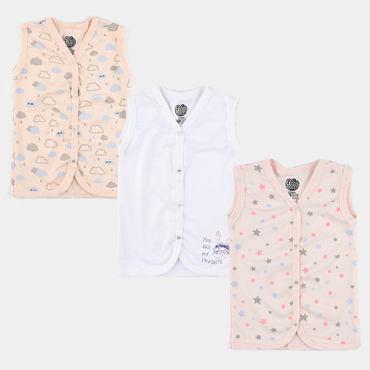 Pack Of 3 Infant Baby Unisex Cotton Vest Set