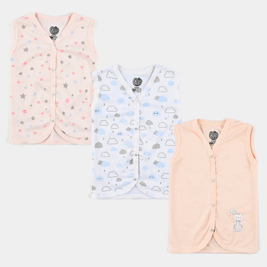 Pack Of 3 Infant Baby Unisex Cotton Vest Set