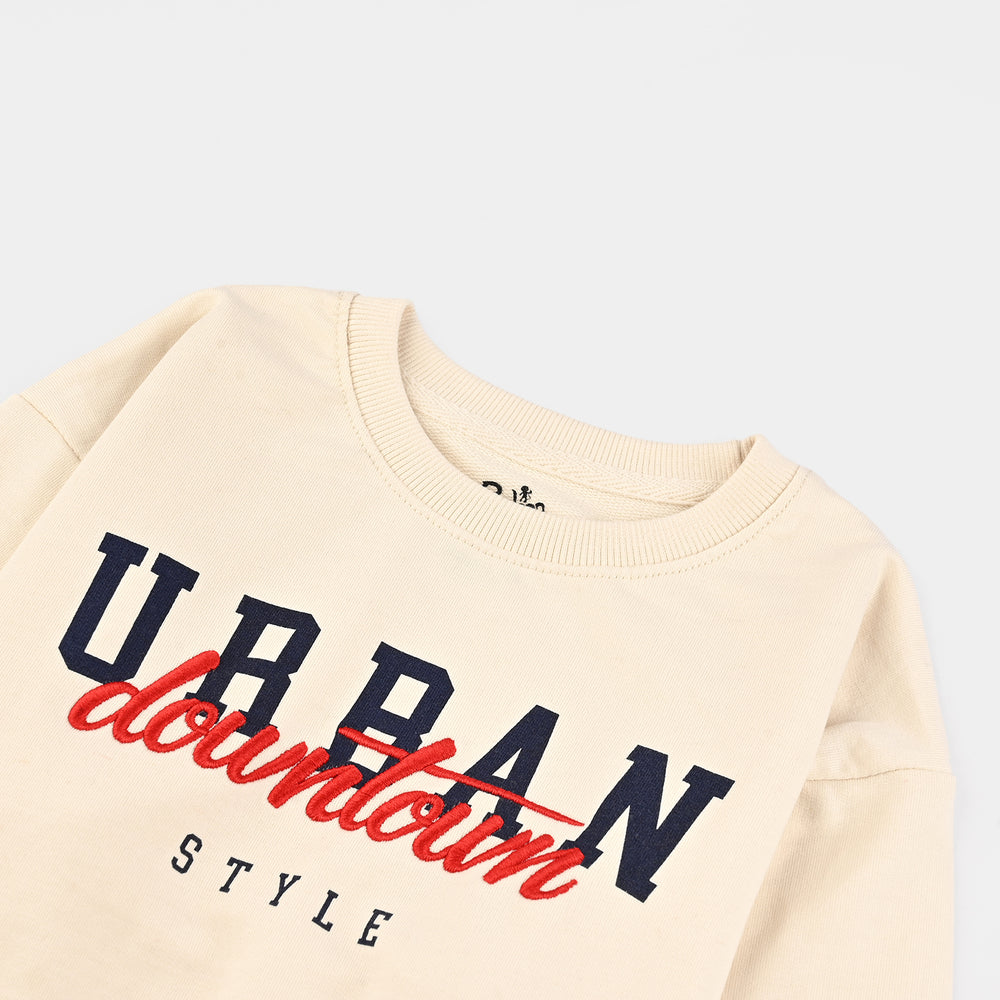 Boys Jersey/Terry Sweatshirt (Urban) - Off-white