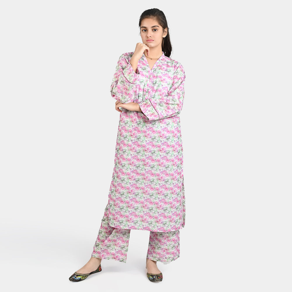 Teen Girls Cotton 2 PC Suit-FUNK-Multi