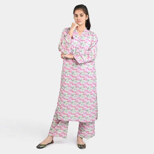 Teen Girls Cotton 2 PC Suit-FUNK-Multi