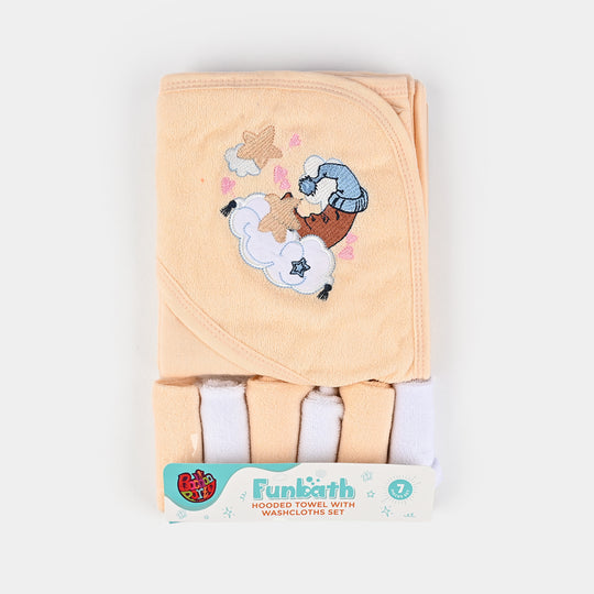 BP Hooded Bath Towel 7Pcs | Peach