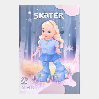 Electric Ice Skating Doll With Light & Music