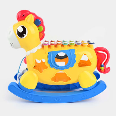 5 in 1 rocking horse shape musical instrument for kids