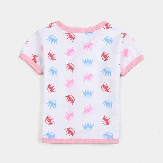 Infant Baby Cotton 2PC Set | 0-3M | Pink