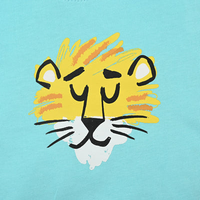 Infant Boys Cotton Jersey Round Neck T-Shirt Lion