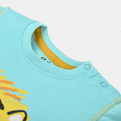 Infant Boys Cotton Jersey Round Neck T-Shirt Lion