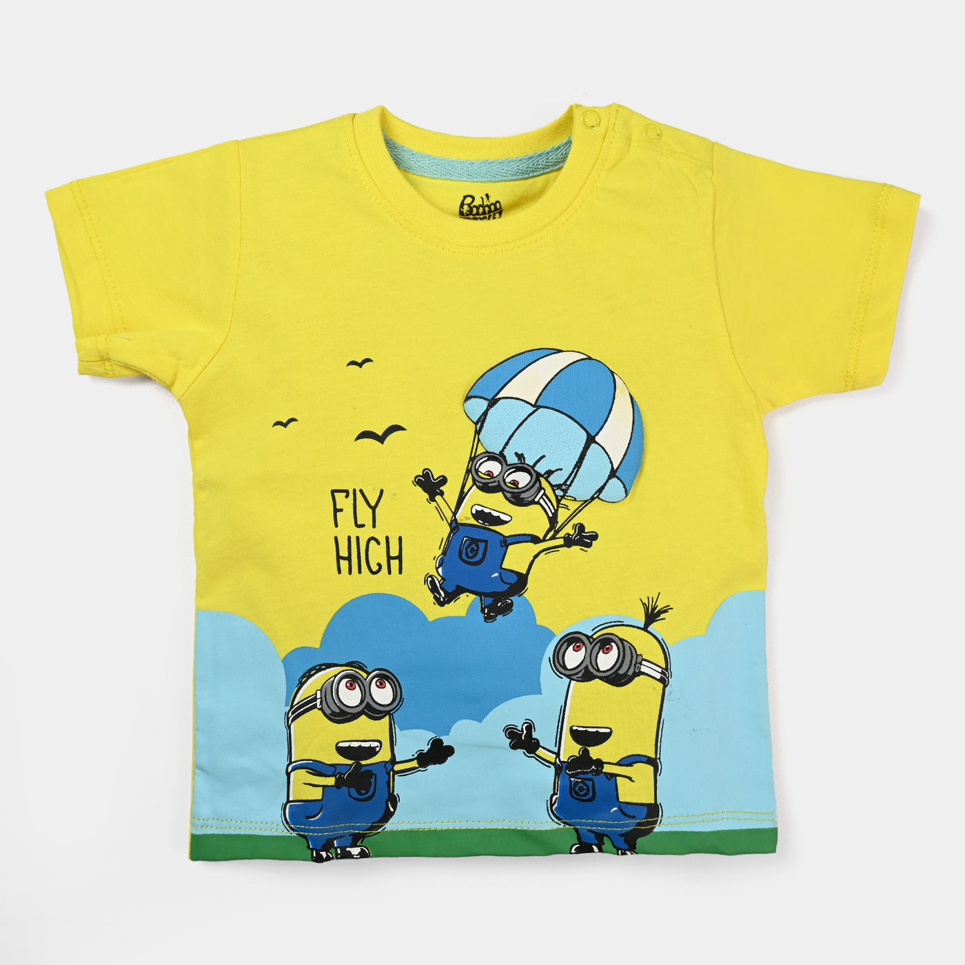 Infant Boys Cotton Jersey Round Neck T-Shirt Character | Yellow