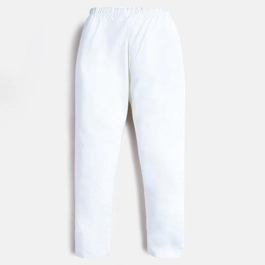 Girls Lycra Jersey Tights Basic - White