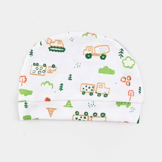 Infant Unisex Night Suit 3Pcs Set-White