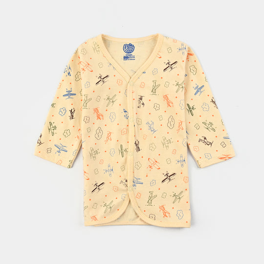 Infant Unisex Night Suit 3Pcs Set-Yellow