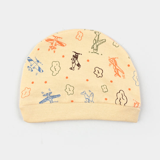 Infant Unisex Night Suit 3Pcs Set-Yellow