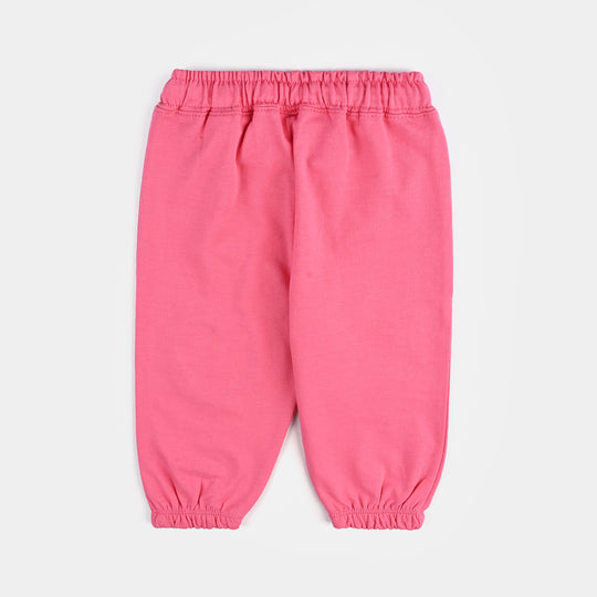 Infant Girls Jersey/Terry Pyjama Hearts-Hot Pink