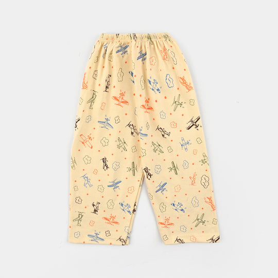 Infant Unisex Night Suit 3Pcs Set-Yellow