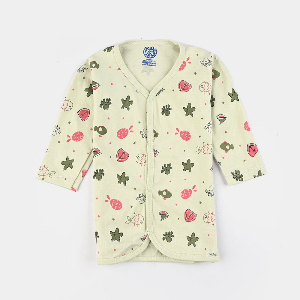 Infant Unisex Night Suit 3Pcs Set-Green