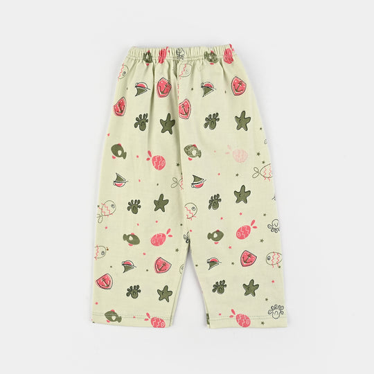 Infant Unisex Night Suit 3Pcs Set-Green