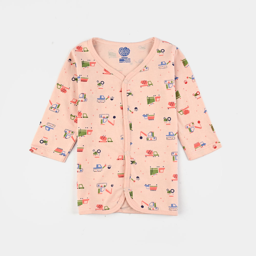 Infant Unisex Night Suit 3Pcs Set-Pink