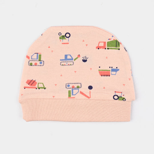 Infant Unisex Night Suit 3Pcs Set-Pink