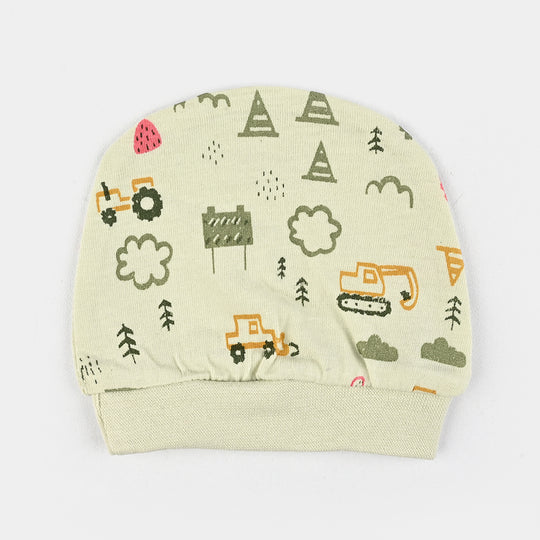 Infant Unisex Night Suit 3Pcs Set-Green