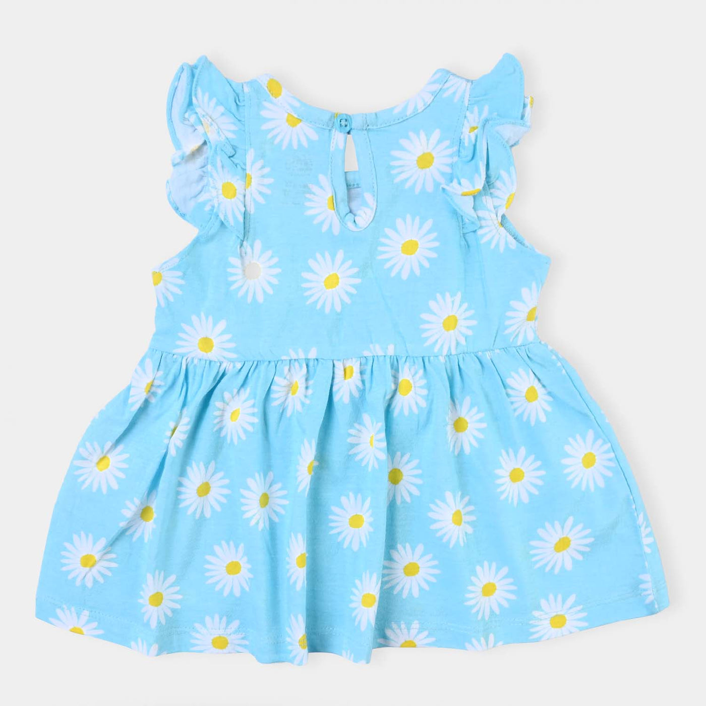 Infant Girls Cotton Terry Knitted Frock Flowers-Star/L/B