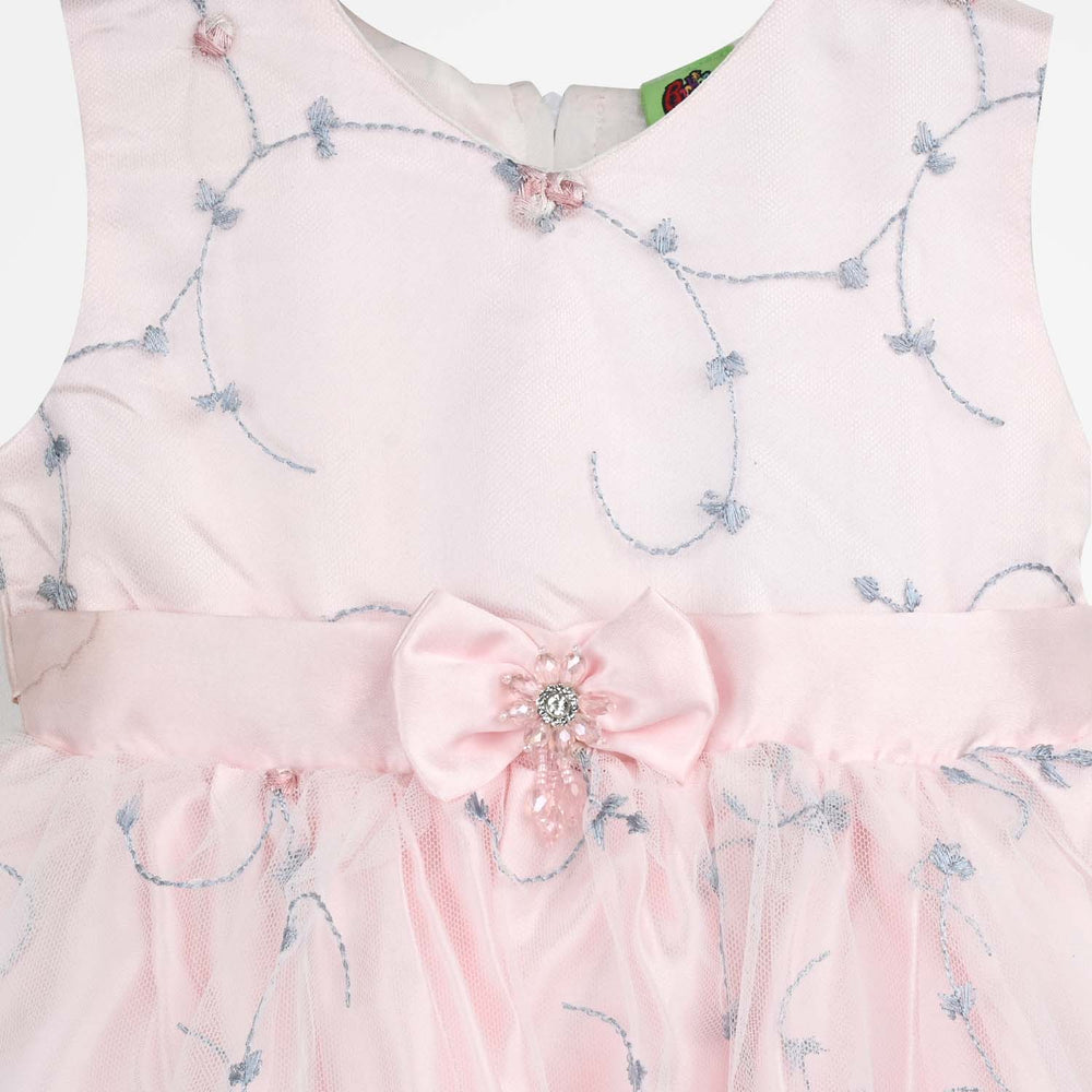Infant Girl Fancy Frock Little Diva-Lt Pink Net