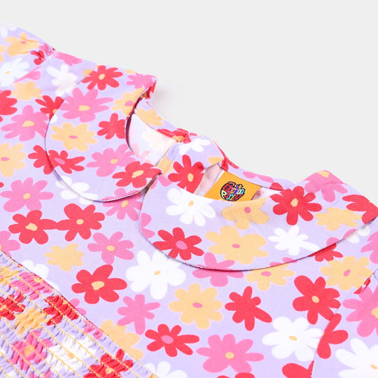 Girls Marina Frock Flowers-Multi