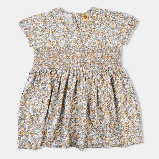Girls Marina Frock Printed-Multi