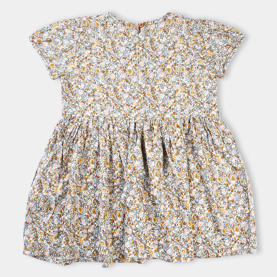 Girls Marina Frock Printed-Multi