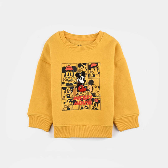 Infant Girls Fleece Sweatshirt-Yellow