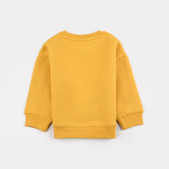 Infant Girls Fleece Sweatshirt-Yellow